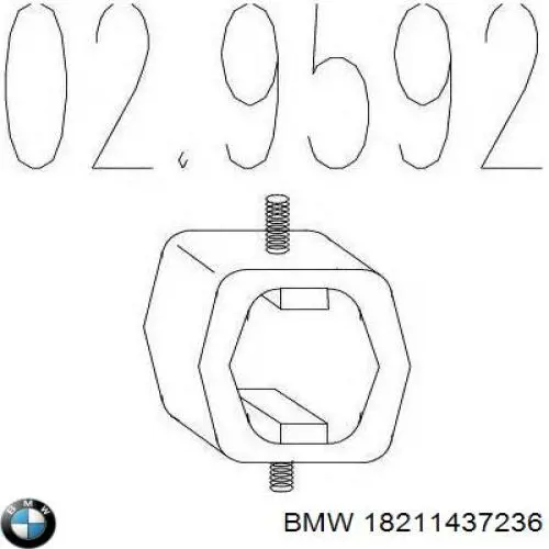 Подушка глушника 18211437236 BMW