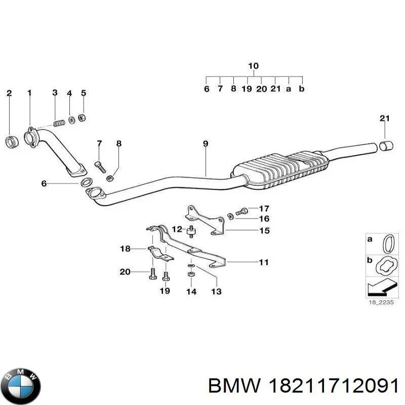 Купити 18211712091 BMW Подушка глушника