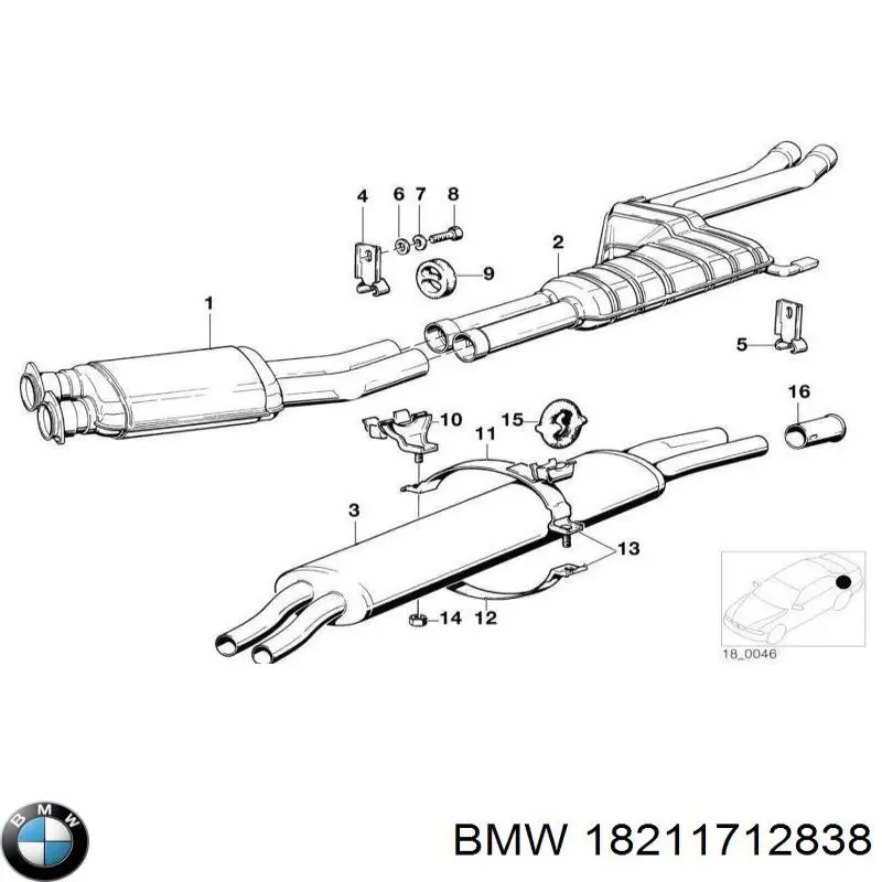 18211712838 BMW подушка кріплення глушника