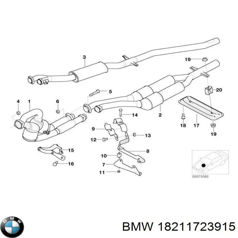 Подушка кріплення глушника BMW 18211723915 ціна, від 3.63 USD