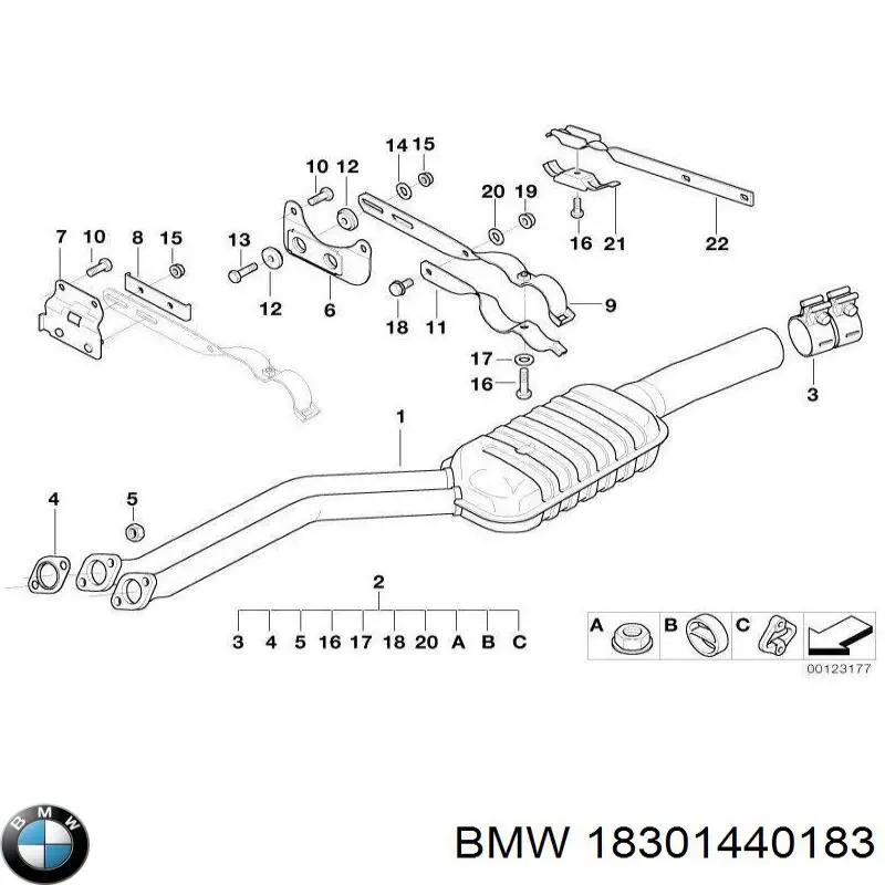 Прокладка прийомної труби глушника BMW 18301440183 ціна, від 2.03 USD