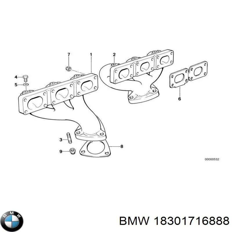 Прокладка глушника 18301716888 BMW