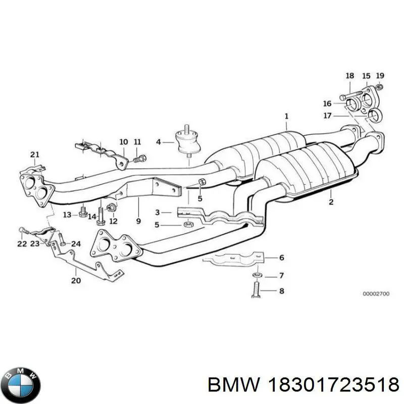 18301723518 BMW подушка кріплення глушника