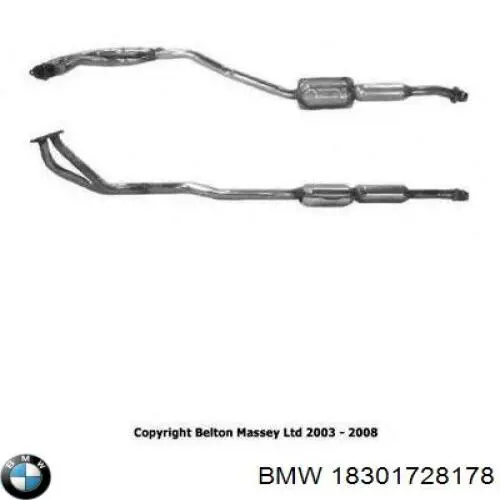 Глушник, передня частина 18301728178 BMW