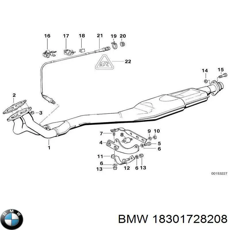 18301728208 BMW прокладка прийомної труби глушника