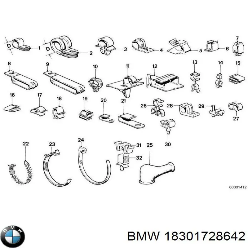 Купити 18301728642 BMW 