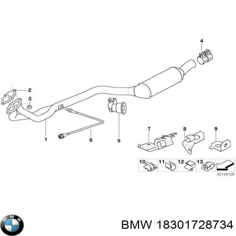 Купити 18301728734 BMW Прокладка до глушника