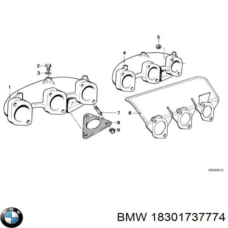 Гайка випускного колектора 18301737774 BMW