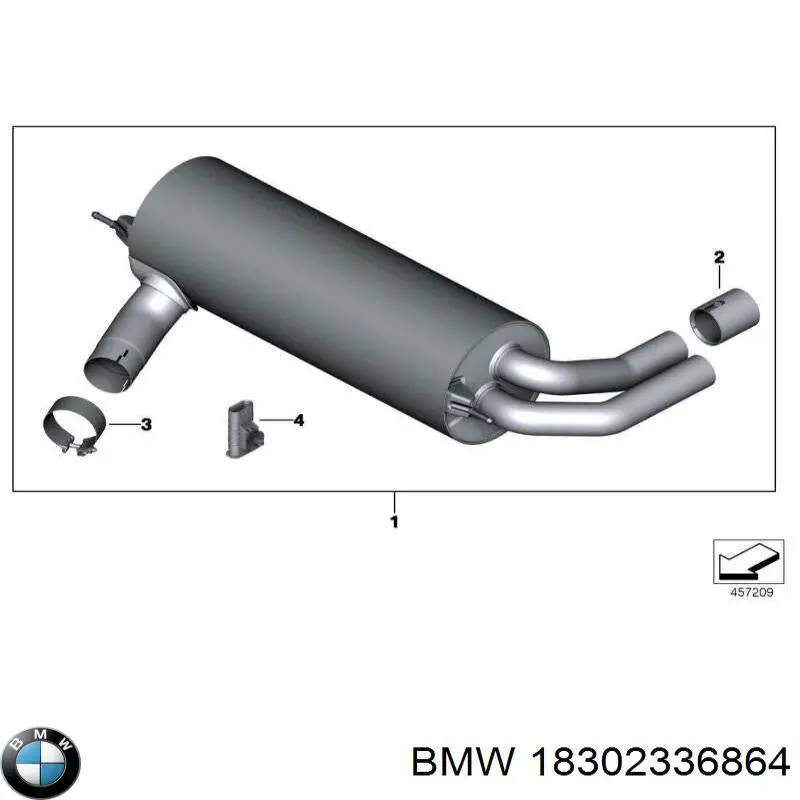  BMW 18302336864 ціна, від 123.32 USD