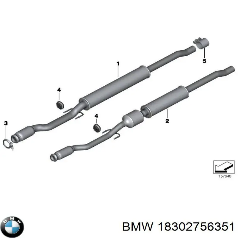 Зєднувальний хомут випускного колектора BMW 18302756351 ціна, від 11.39 USD