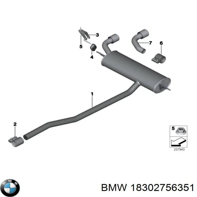 Купити 18302756351 BMW Зєднувальний хомут випускного колектора