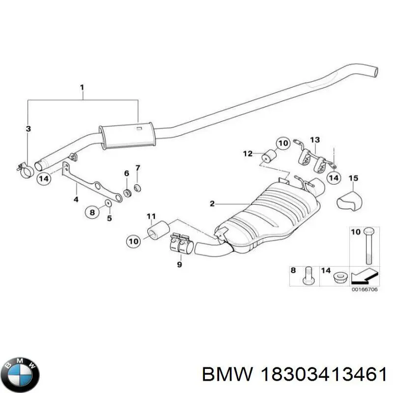  Подушка кріплення глушника BMW X3 