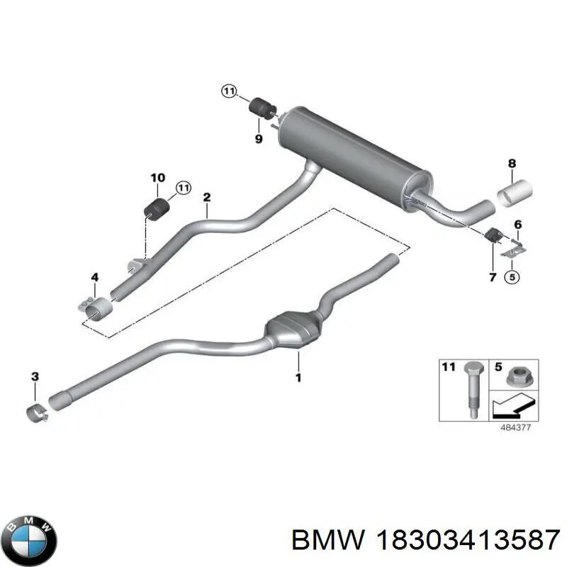 Відбійник заднього моста 18303413587 BMW