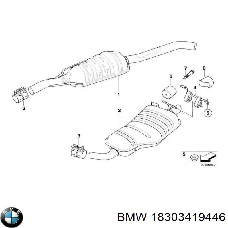 Відбійник заднього моста BMW 18303419446 ціна, від 31.67 USD