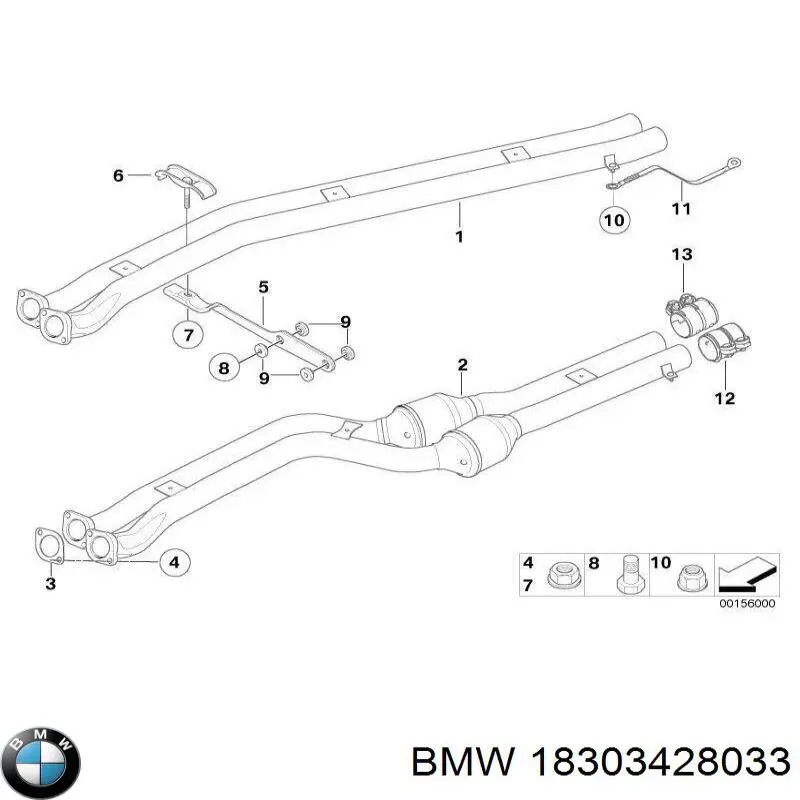 Глушник, передня частина BMW 18303428033 ціна, від 180.50 USD