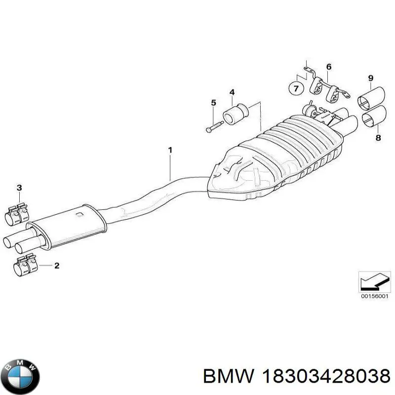 Вихлопна труба BMW 18303428038 ціна, від 180.50 USD