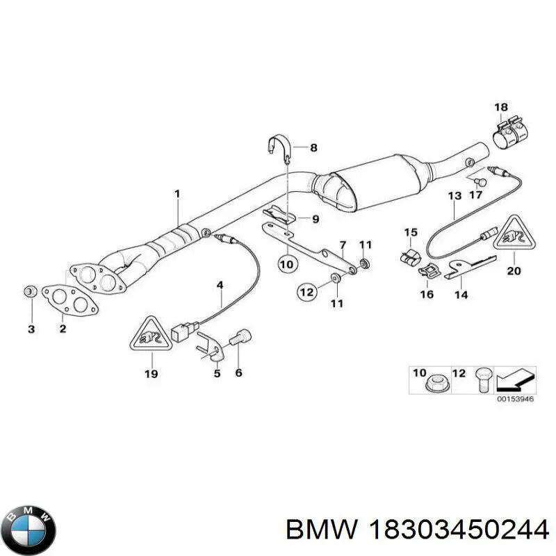 Глушник, передня частина BMW 18303450244 ціна, від 1664.71 USD