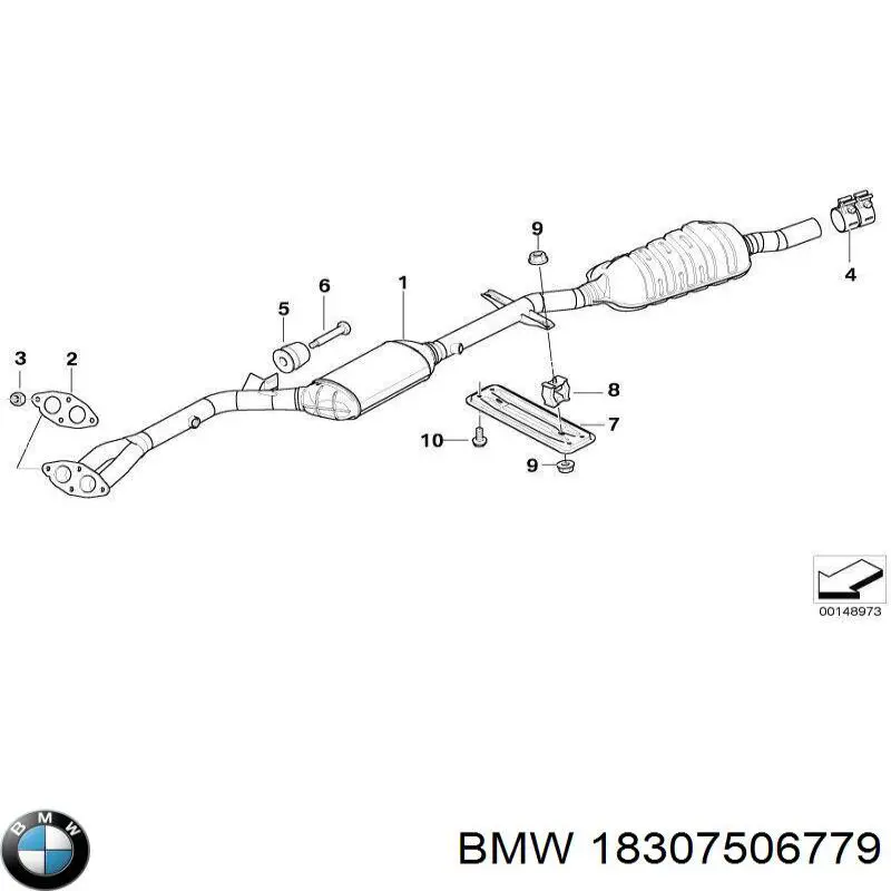18307506779 BMW прокладка прийомної труби глушника