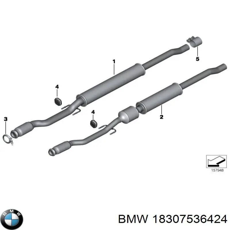 Кріплення глушника переднє BMW 18307536424 ціна, від 2.49 USD