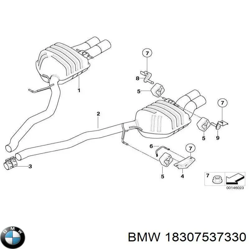 Вихлоп BMW 18307537330 ціна, від 1492.03 USD
