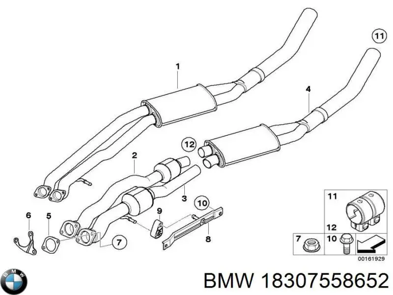 Глушник, передня частина BMW 18307558652 ціна, від 313.91 USD