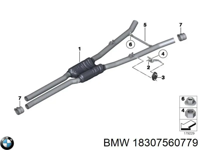Кріплення глушника переднє BMW 18307560779 ціна, від 8.52 USD