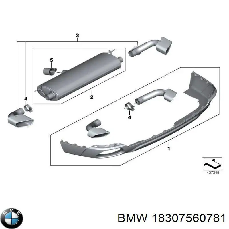 Купити 18307560781 BMW Хомут кріплення глушника передній