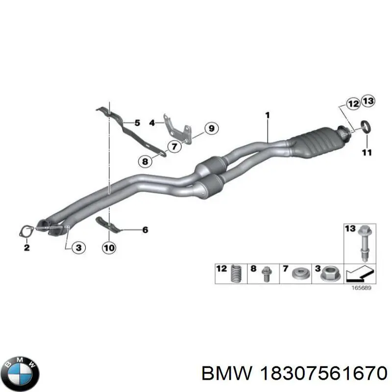 Купити 18307561670 BMW Болт вихлопної системи (глушника)