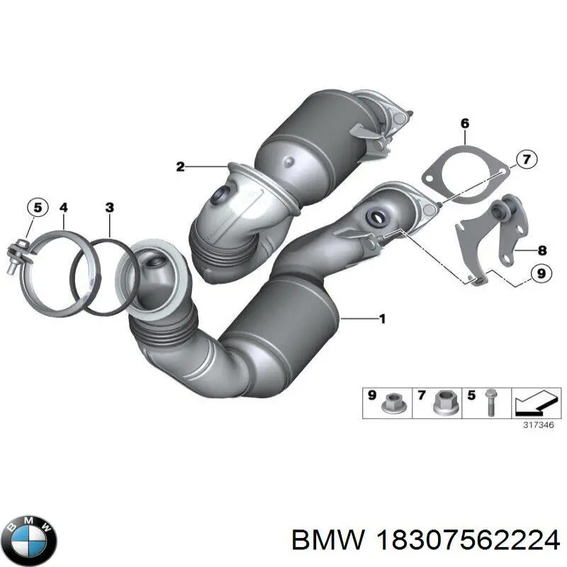 Болт вихлопної системи (глушника) 9400013 Autotechteile