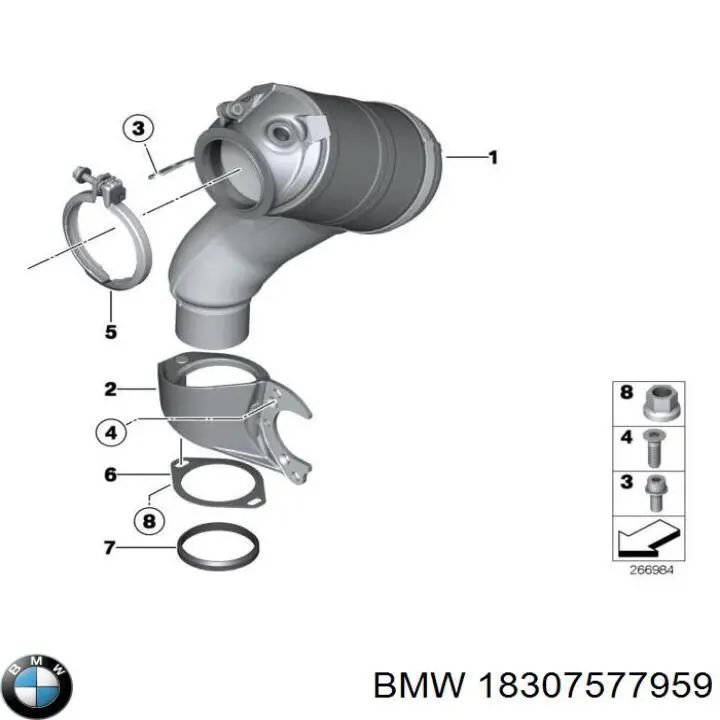 Кільце приймальної труби глушника 18307577959 BMW