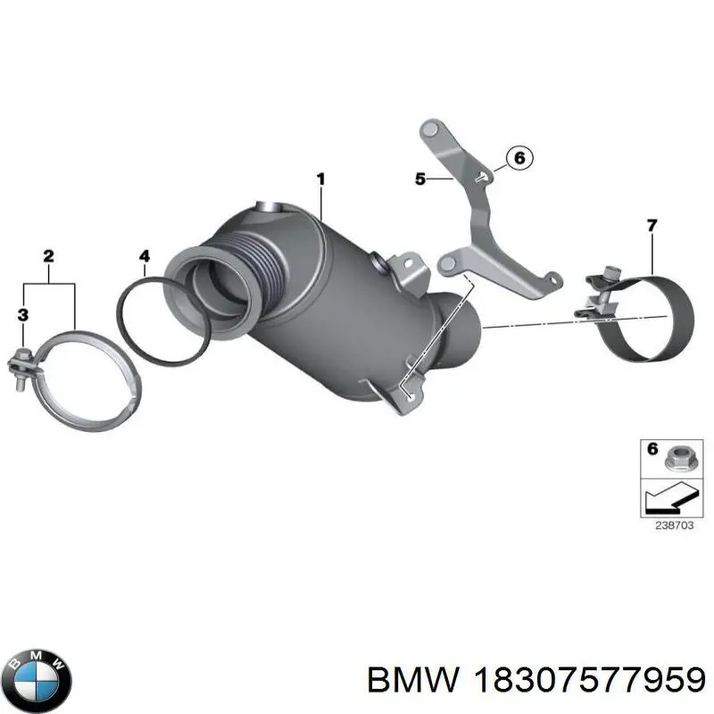 Кільце глушника BMW 18307577959