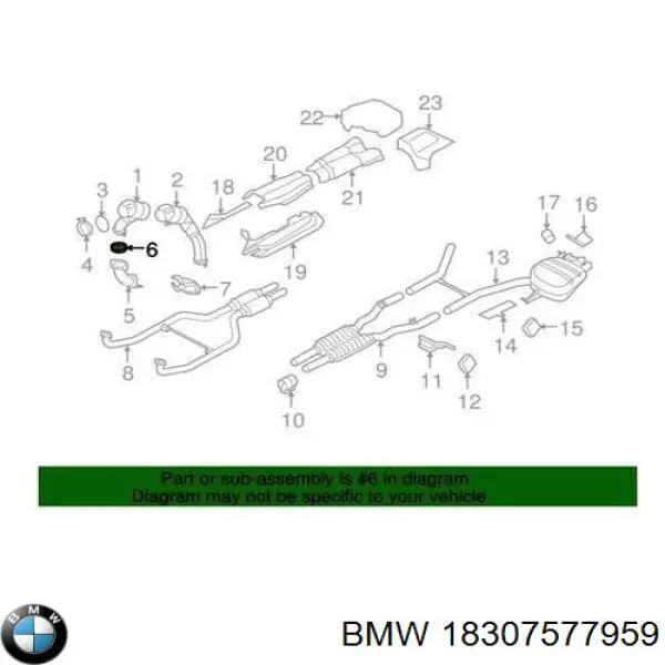 18307577959 BMW кільце приймальної труби глушника