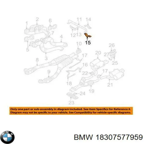 Кільце приймальні труби глушника ущільнювача BMW 18307577959 ціна, від 12.12 USD
