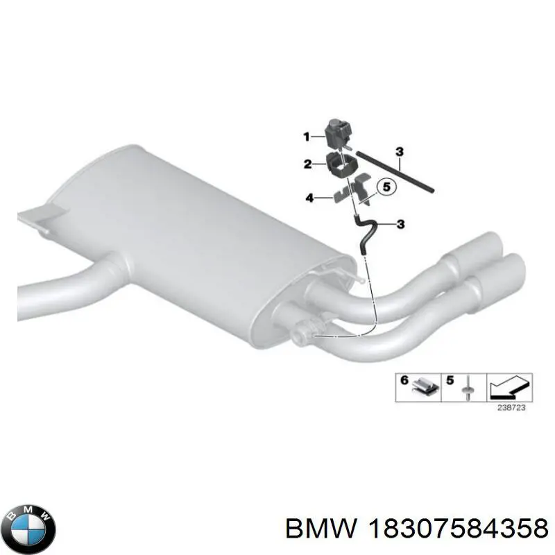 Купити 18307584358 BMW Глушник вихлопних газів кінцевий