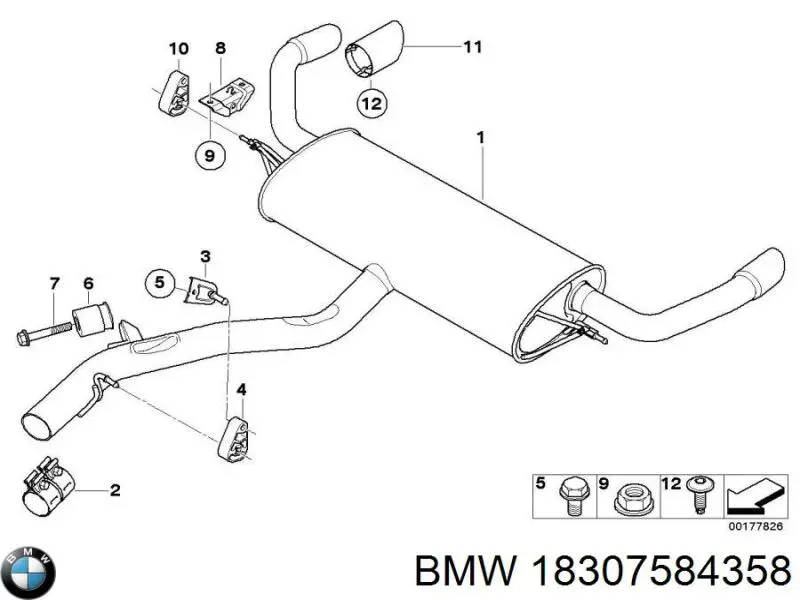 Вихлоп BMW 18307584358 ціна, від 125.56 USD