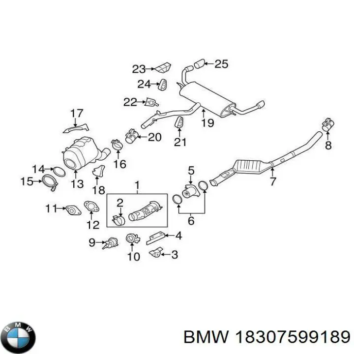 Купити 18307599189 BMW Насадка на глушник