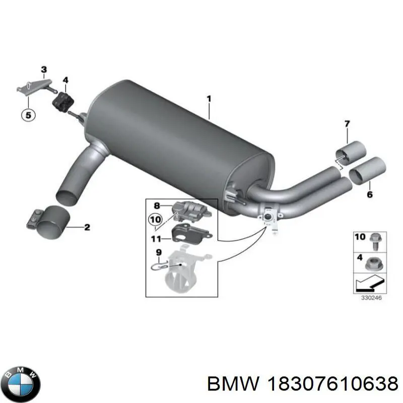 Пристрій іскропогашуючий BMW 18307610638 ціна, від 25.06 USD