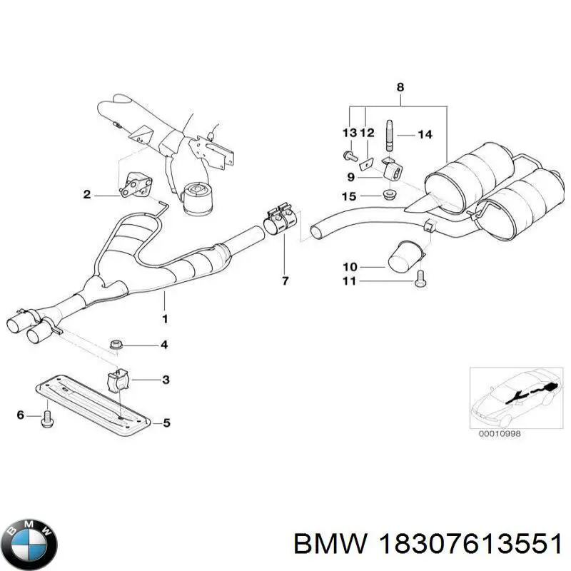 Болт головки блока циліндрів BMW 18309909376