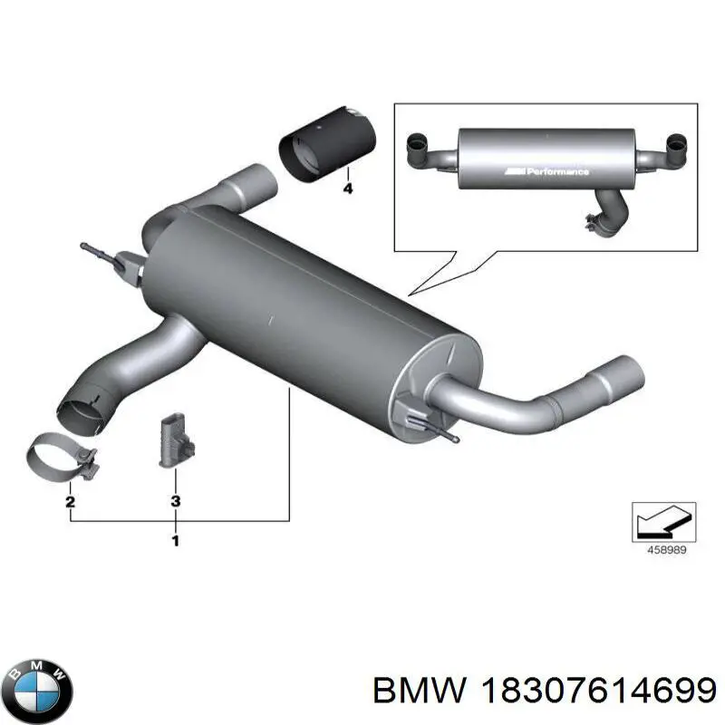 18307614699 BMW Тримач глушника задній