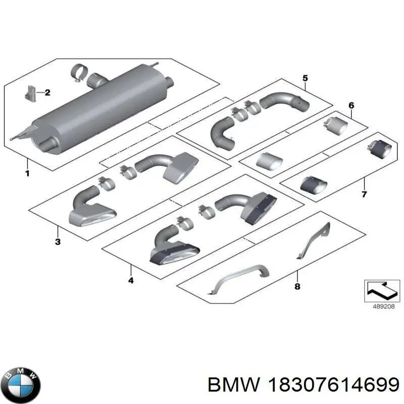 Купити 18307614699 BMW Кріплення глушника заднє