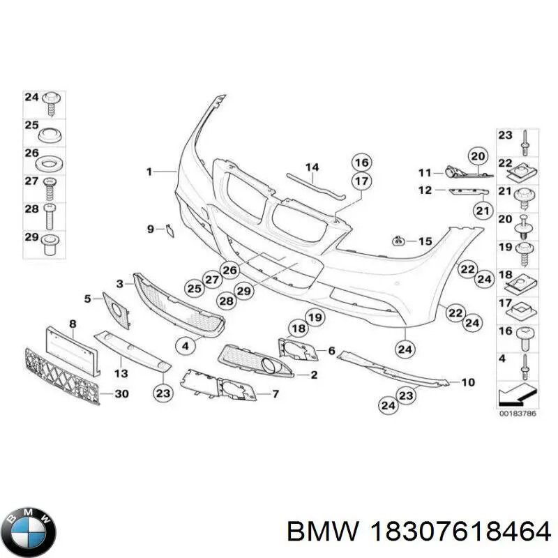 Насадка на глушник BMW 18307618464 ціна, від 112.56 USD