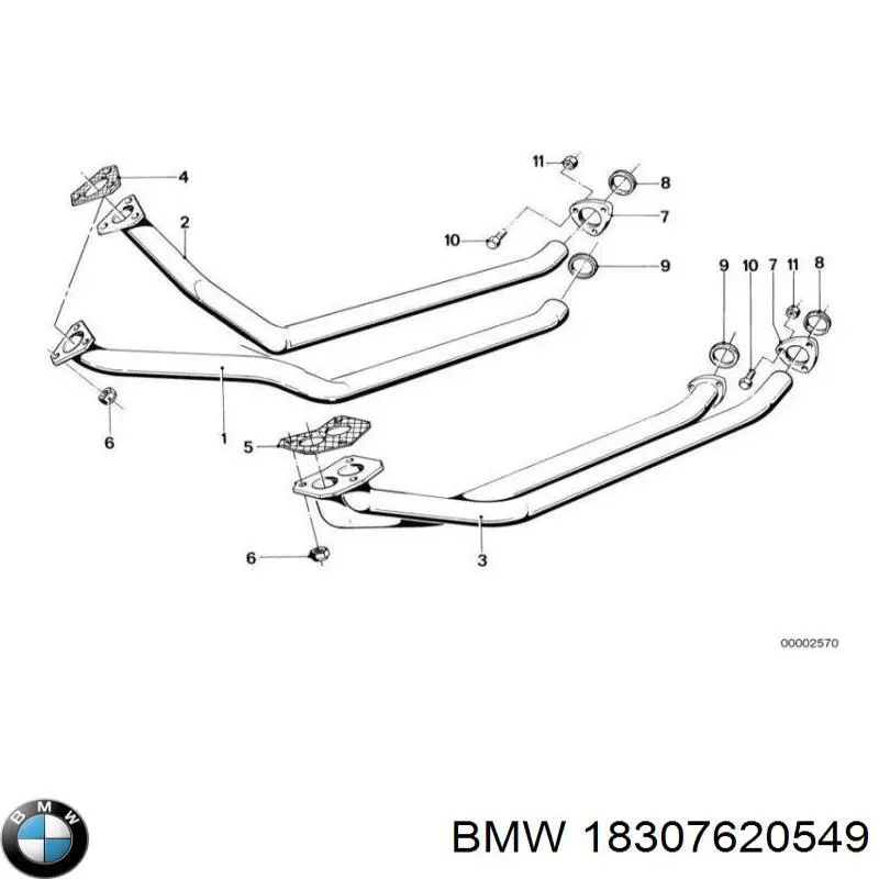 Гайка випускного колектора 18307620549 BMW