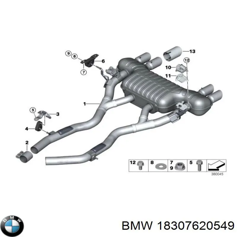 Гайка випускного колектора BMW 18307620549 ціна, від 0.81 USD