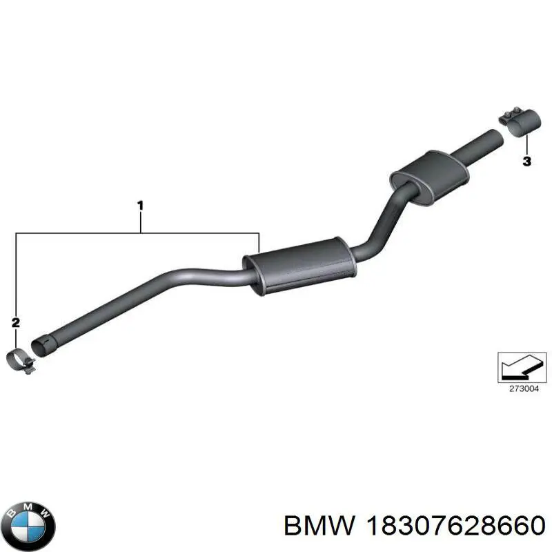 Хомут кріплення глушника передній на BMW 2 (F23)