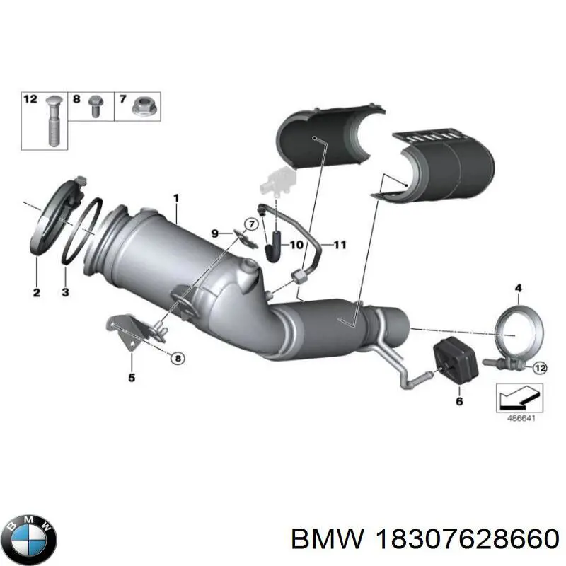 З'єднувальні елементи передні, система випуску BMW 18307628660 ціна, від 33.71 USD