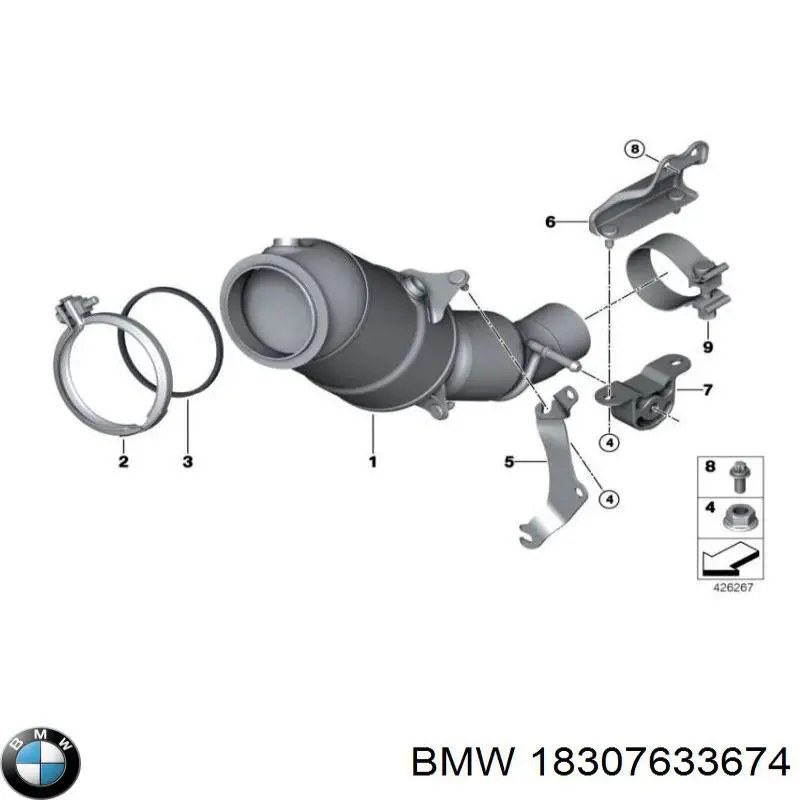 18307633674 BMW Кронштейн кріплення глушника