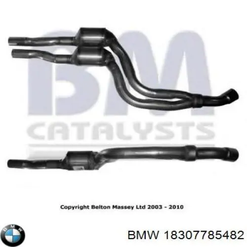 Конвертор-каталізатор (каталітичний нейтралізатор) BMW 18307785482 ціна, від 415.85 USD