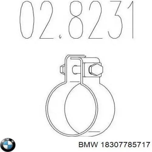 Кронштейн/хомут глушника, задній 46460073 Fiat/Alfa/Lancia