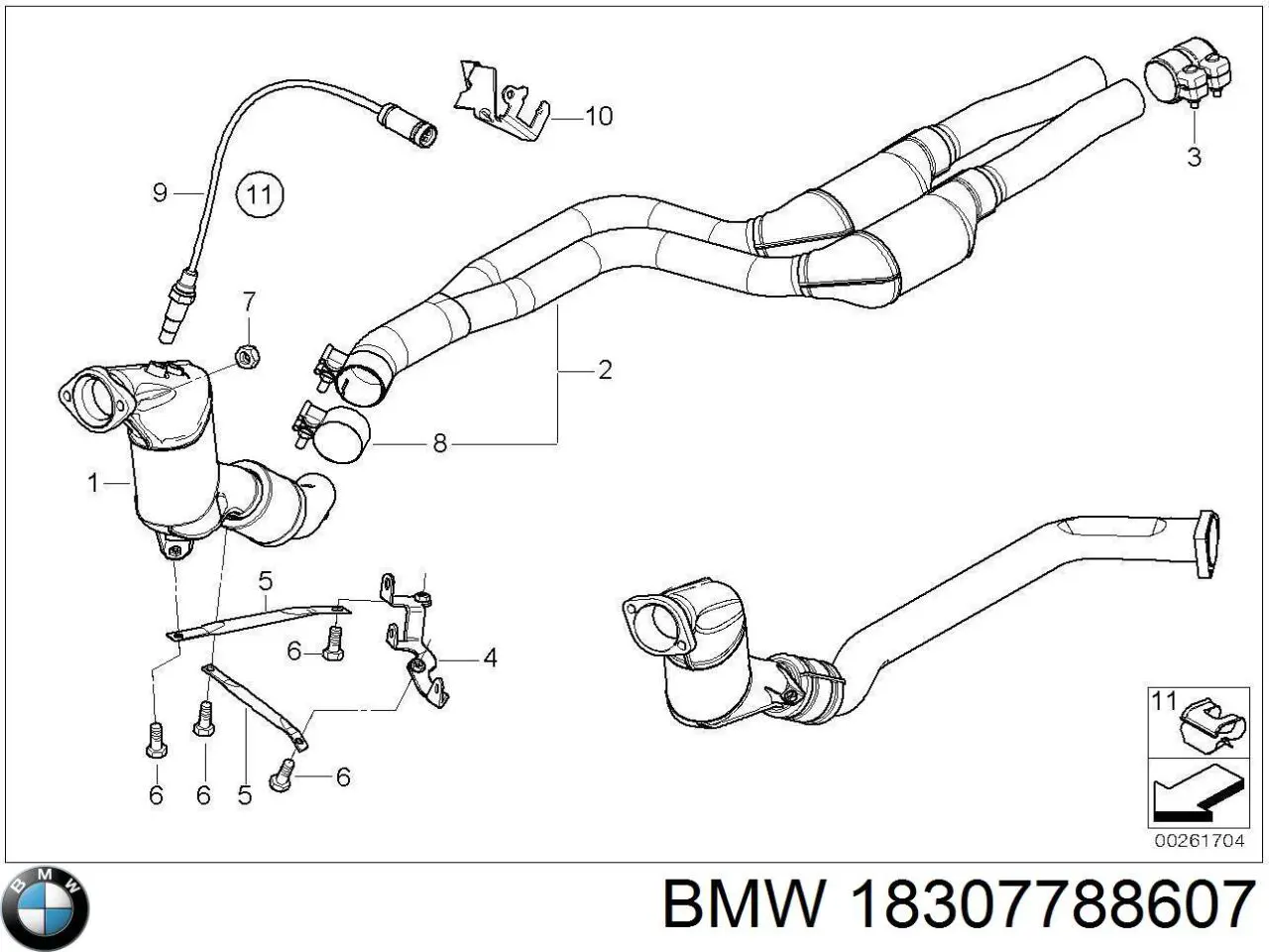 Купити 18307788607 BMW Перетворювач відпрацьованих газів