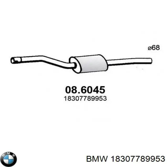 18307789953 BMW Середній глушник